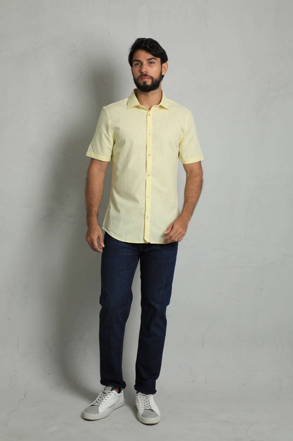 Camisa Manga Corta Amarillo