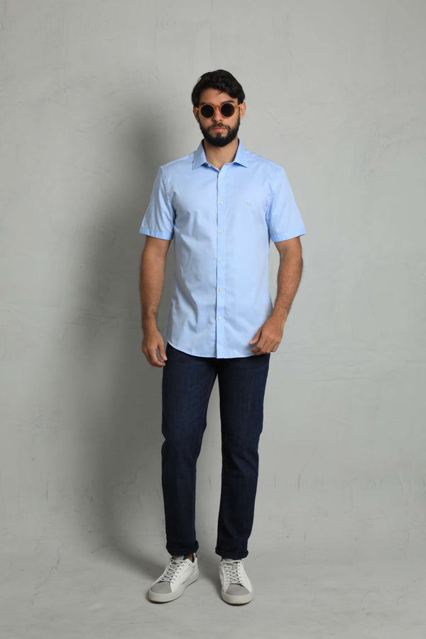 Camisa Manga Corta Baby blue