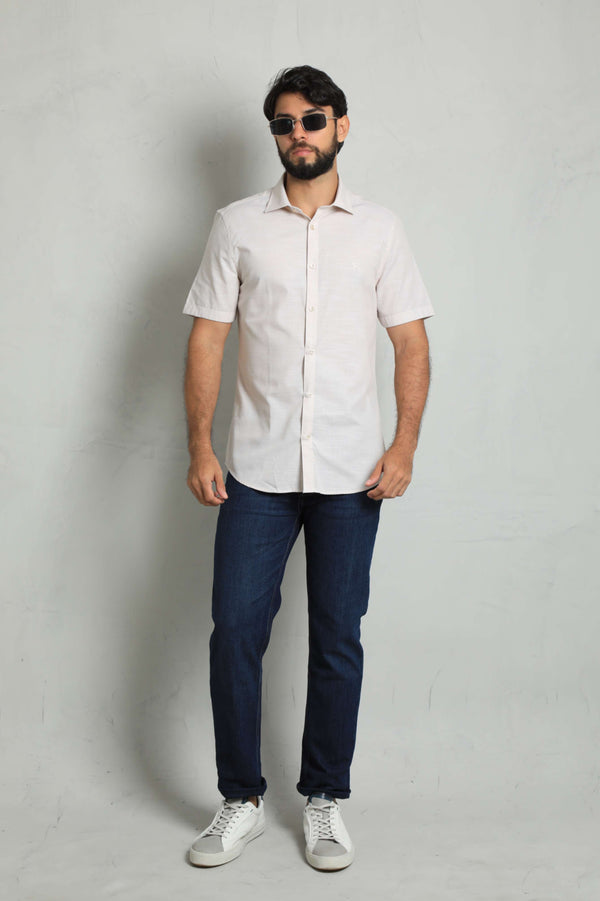 Camisa Manga Corta Khaki