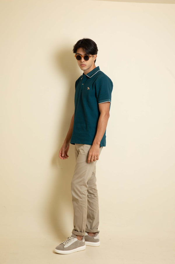 Polo Fashion Textura Verde