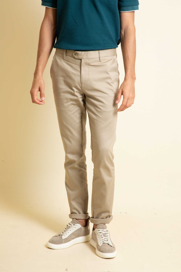 Pantalón Básico Pique Khaki (Slim Fit)