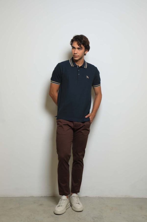 Polo Básica Azul Turquí