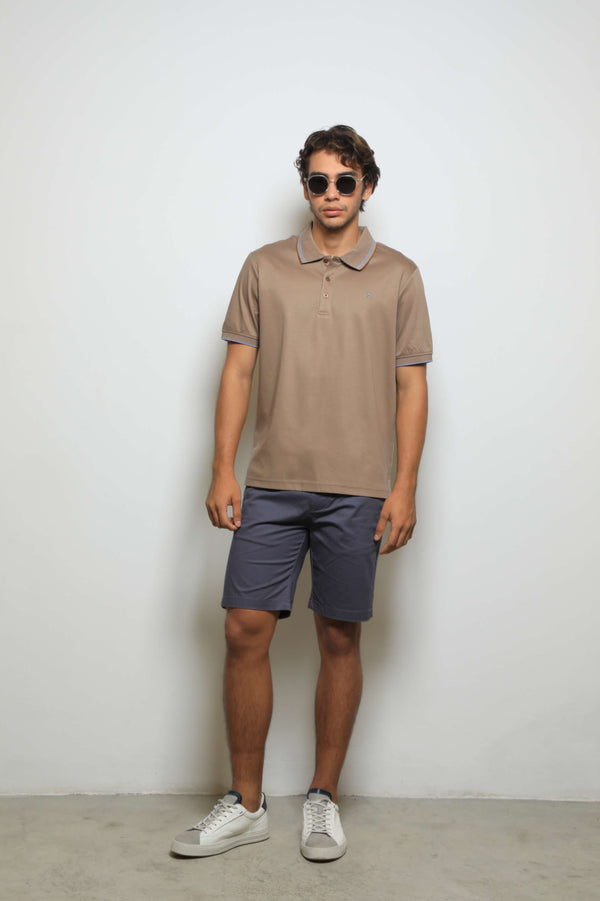 Polo Fashion Café/Azul (Mercerizada)